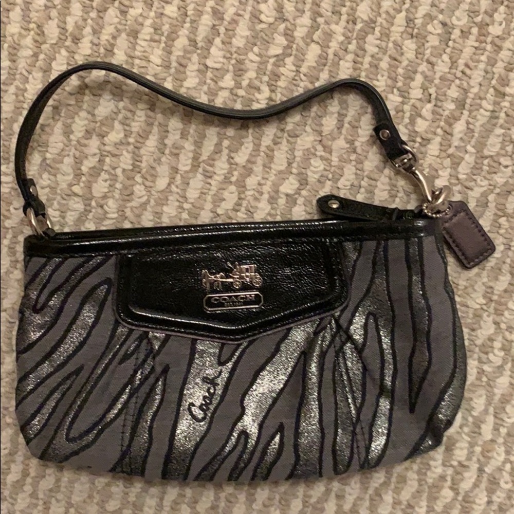 Coach Zebra Small Clutch Purse